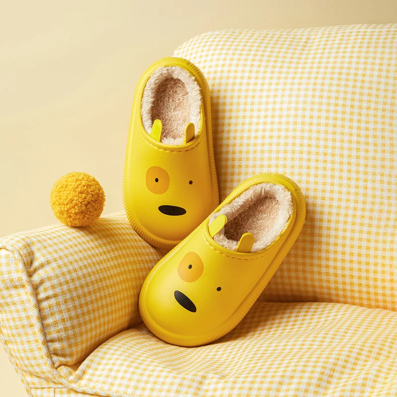 

Веселые детские хлопковые тапочки в стиле Марио, милые зимние домашние и уличные Нескользящие теплые мягкие тапочки с подкладкой