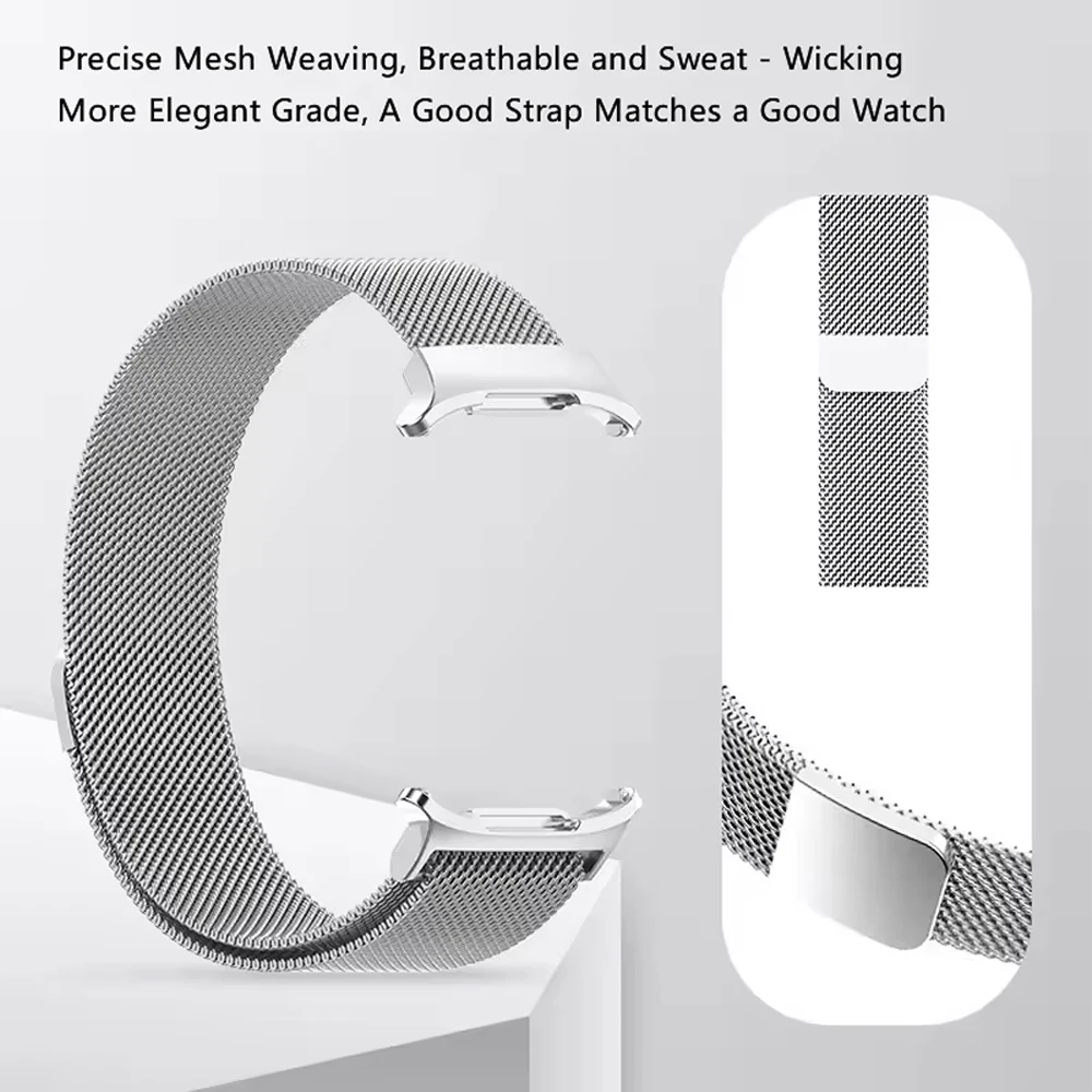 Milanese Metal Magnetic Loop Strap for Smartwatch 47mm Replacement Bracelet