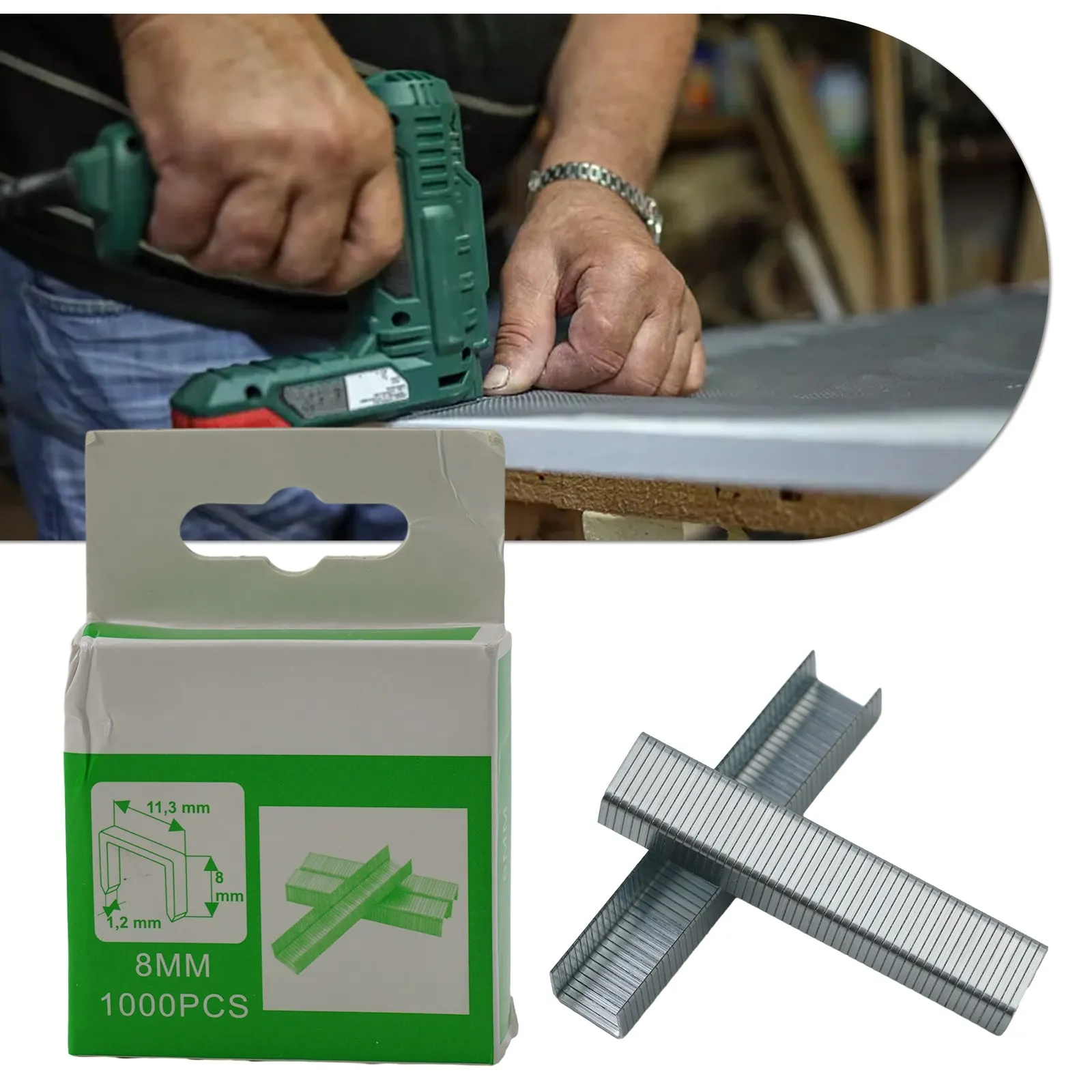 1000Pcs U/Door/T Shaped Nail Shaped Stapler For Woodworking Furniture Household Use Home DIY Decoration Hand Tool 4