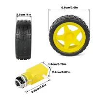 Geared Motor DC3V-12V DC for Four-Wheel Drive Toy Car/Robotic Body/Aircraft Toys and Plastic Tire Wheels 2