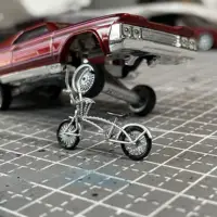 1/64 Car Model  Lowrider Jumping Car Bicycle Modification Parts 1