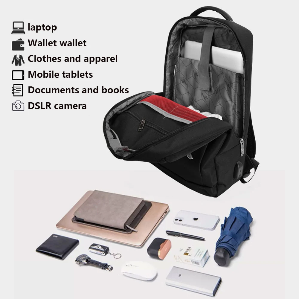 1Pcs Men's Large-Capacity Backpack, Laptop Business Backpack, Wear-Resistant and Durable Travel Backpack