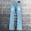 men inseam embroidery gusset flare jeans 2