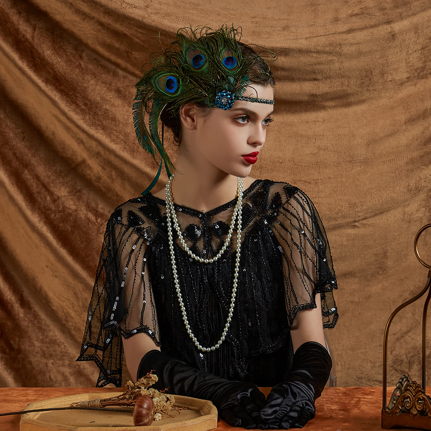 Unique Peacock Feather Headband 1920s Flapeer Girl Headpiece Rhinestone  Tassel Vintage Gatsby Party Photography Hair Accessories - AliExpress, image size:1500x1500