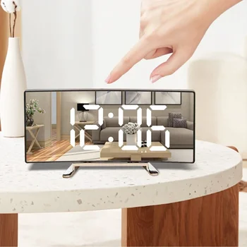 LED Curved Screen Mirror Clock 3