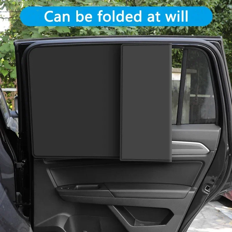 Universal Car Sunshade Window Heat Sunshade Insulation Cloth Cover Magnetic Suction Sunshade Car Side Windshield Sunshade
