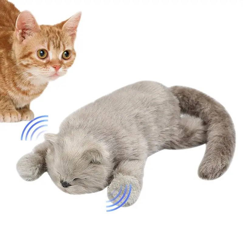 

Плюшевая игрушка для кошек со звуковым рулоном, реальные интерактивные плюши для мальчиков и девочек со звуком, милые животные
