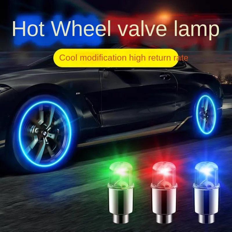 

Automobile Wheel Hub Light Tire Light Bicycle Wind and Fire Wheel Breathing Flash Light Motorcycle Tire Valve Burst Flash Light