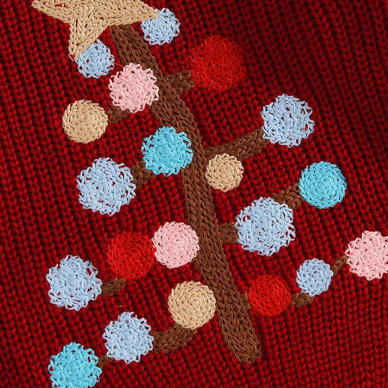 Winter New Baby Knitting Clothes Jumpers Girls Boys Sweaters Warm Casual Long Sleeve Tree Pullover Tops for Infant Clothing