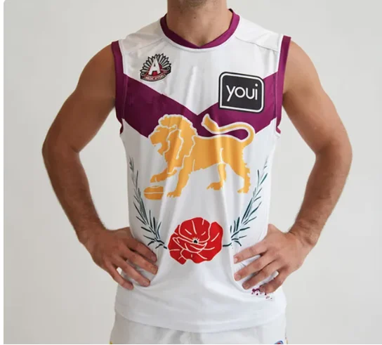 BRISBANE LIONS AWAY GUERNSEY MENS RUGBY JERSEY Size S-5XL Print name and number