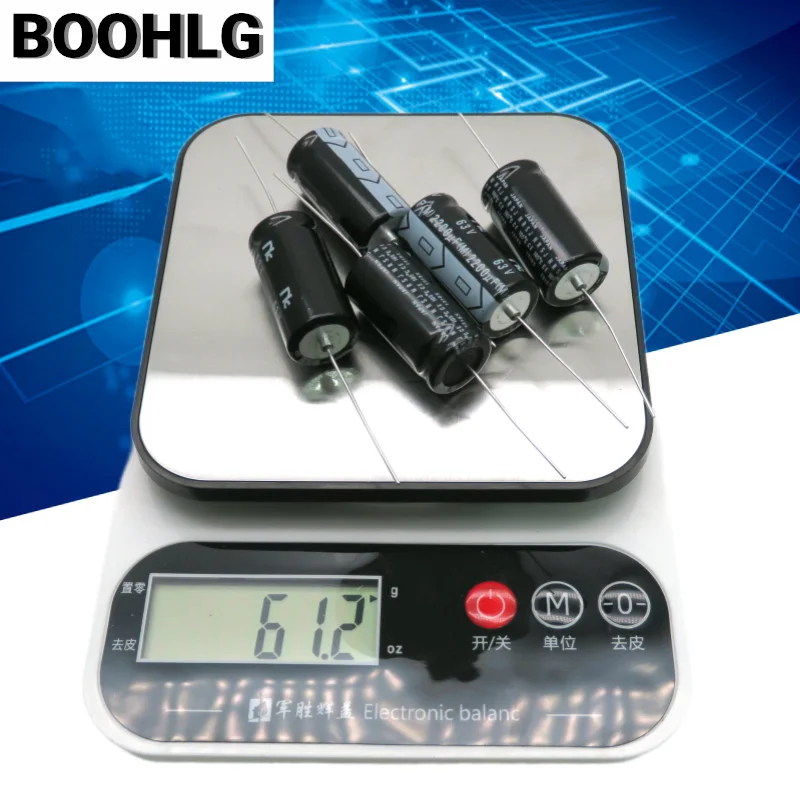5PCS original NIC horizontal axial polarized aluminum electrolytic capacitor 63v 2200uf 18X40mm electrolytic capacitor,aluminum capacitor,aluminum electrolytic capacitor,axial capacitor