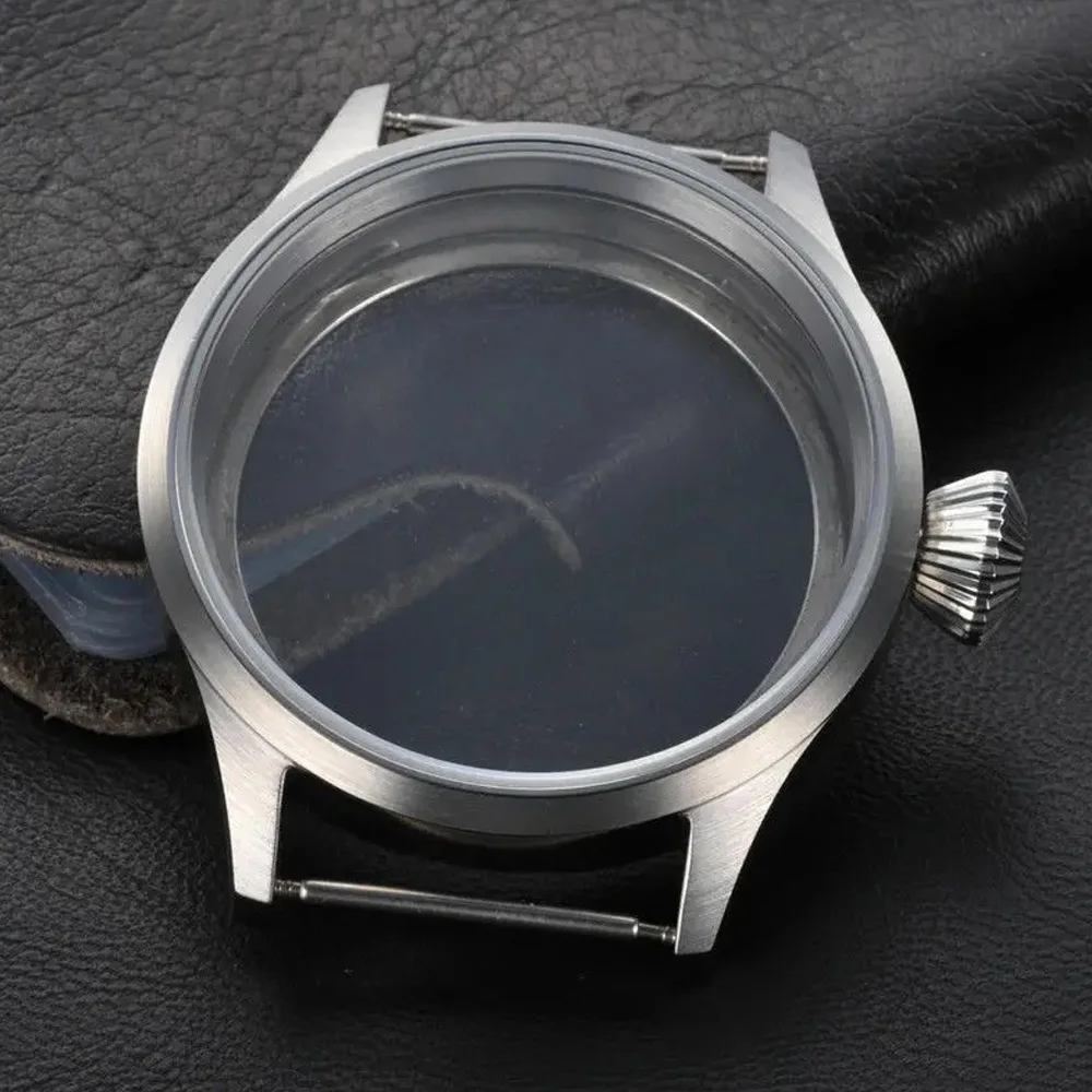 Custodia In Acciaio Inossidabile Argento Da 43Mm Adatta Al Movimento Meccanico Eta Unitas 6497 6498