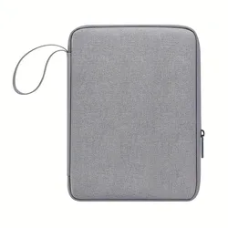 Universal Tablet Sleeve Bag with Large Capacity and Multilayer Portable Design (Light Grey)
