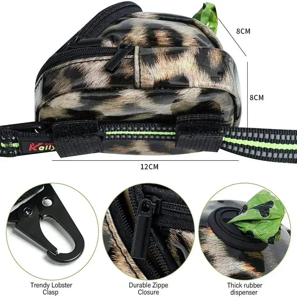 Handy Outdoor Dog Treat Pouch with Poop Bag Dispenser Perfect Training Reward Waist Bag for Puppies & Pets