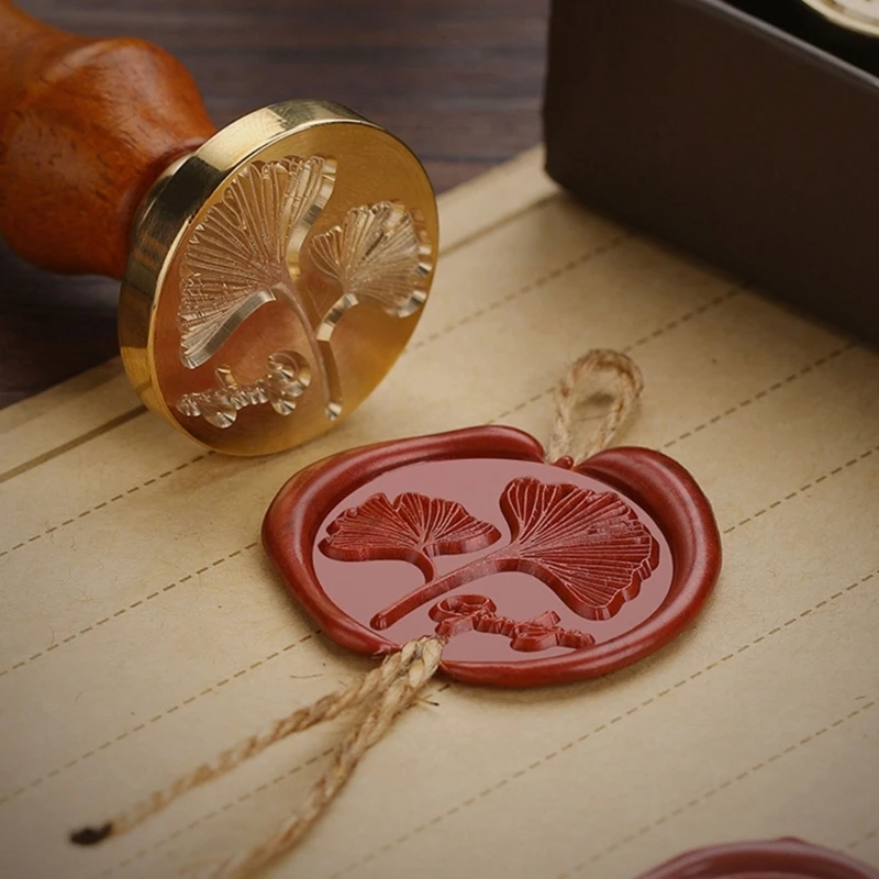 Sceau à Cire Avec Poignée Bois Et Motif Cœur - Tampon Pour Lettres, Invitations, Cartes Et Décorations Vintage - 14