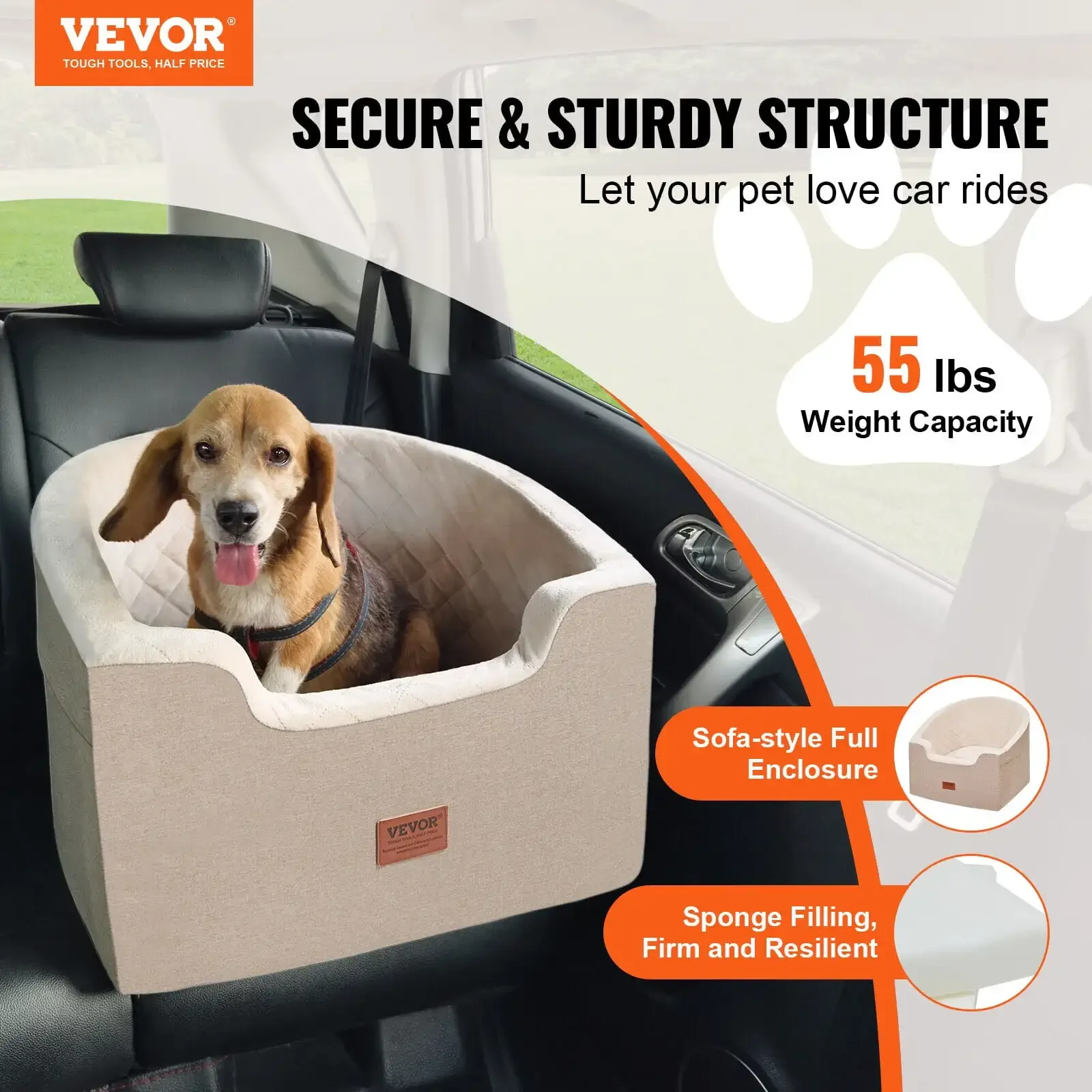 Elevated Dog Car Seat 2