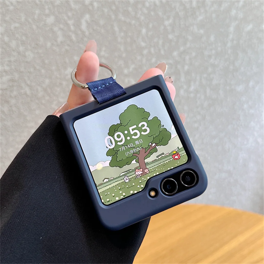 Adorable Korean Solid Color Liquid Silicone Ring Phone Case - Stylish Protective Back Cover