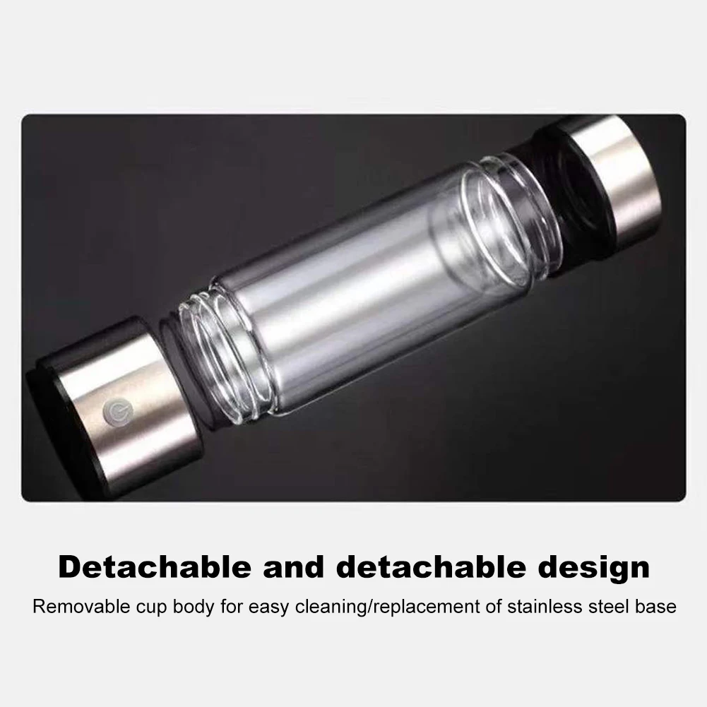 Portable Hydrogen Water Bottle Hydrogen Water Bottle Generator 3 Minutes Mode Electrolytic Element Cup for Outdoor Sports