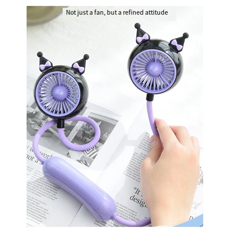 

Neck Fan 300-500Mah Battery Operated Neckband Fan Hand-Free Wearable Personal Fan For Hot Flashes Home