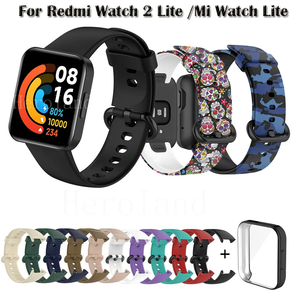 Браслет Силиконовый ремешок для часов Redmi Watch 2 Lite SmartWatch Band для Xiaomi Mi Watch Lite ремешок браслет с защитным чехлом ремешок силиконовый для xiaomi redmi watch 2 band спортивный воздухопроницаемый браслет для смарт часов redmi watch 2 lite