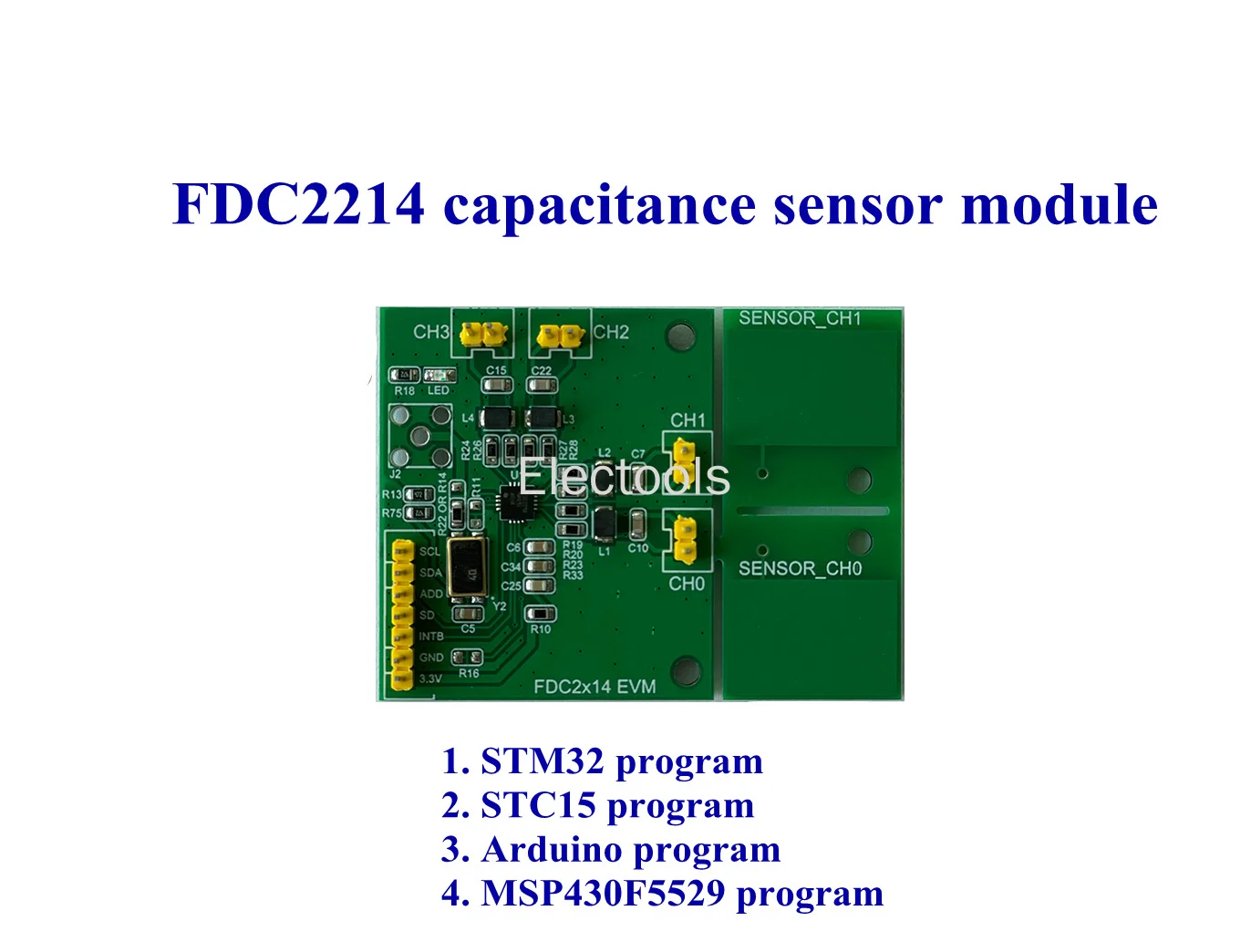 

FDC2214 Module Capacitance Sensor Paper Counting 2021 Electronic Games Gesture Recognition Liquid Level Measurement