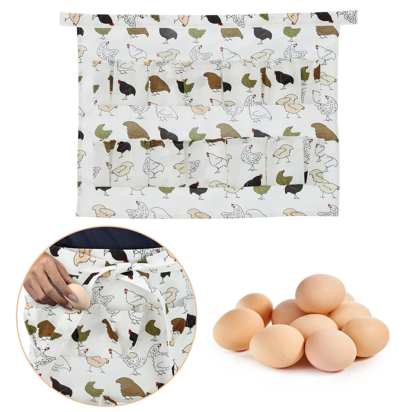 S/M/L Egg Collection Apron Multi-pocket Shatter-resistant Skirt Multiple  Styles For Picking Up