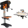 12 in. Variable Speed Drill Press & 24 in. x 12 in. Drill Press Table with an Adjustable Fence and Stop Block 1