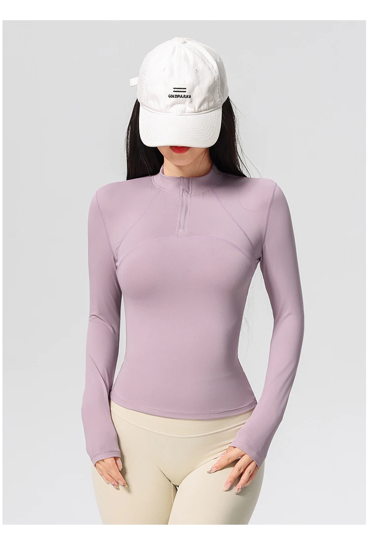 Women's Long Sleeve Yoga Training T-Shirt Horse Riding Sports Fitness Active Wear Top Comfortable Breathable Workout Shirt S91c3b9286da34d4683c36f203e03d7714