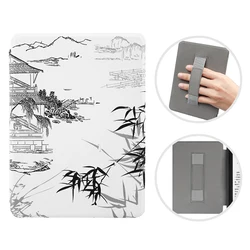 Premium Leather E - Reader Case with Screen Protector and Hand Strap, Auto Wake/Sleep Feature - Kindle 11th C2V2L3 (Bamboo)
