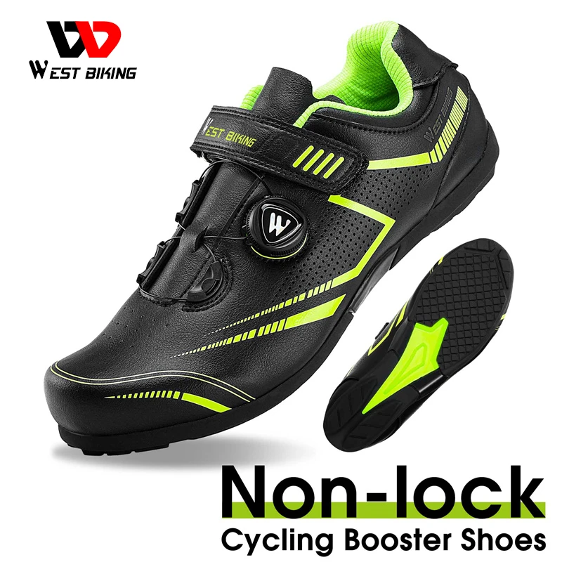 

WEST BIKING Bicycle Shoes Pro Adjustable Rotating Lacing Device Flat Pedal Sports Footwear Men Speed Cycling Sneakers