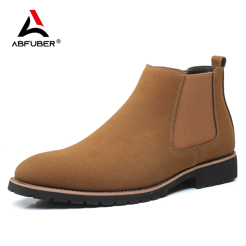 

Faux Suede Leather Boots Men Shoes Spring Fashion Chelsea Boots Shoes Casual Leather Business Men Boots Ankle Men Botas Zapatos