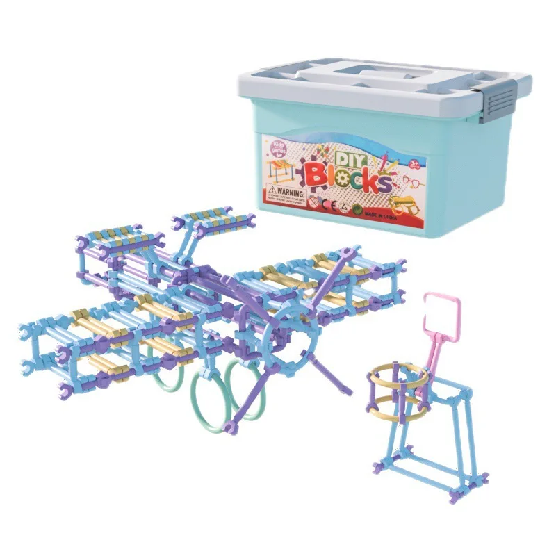 100/420/710pcs Candy-colored Magic Wand Early Education Building Blocks Plastic Blocks Set Educational Toy Assemble Diy Kids Toy