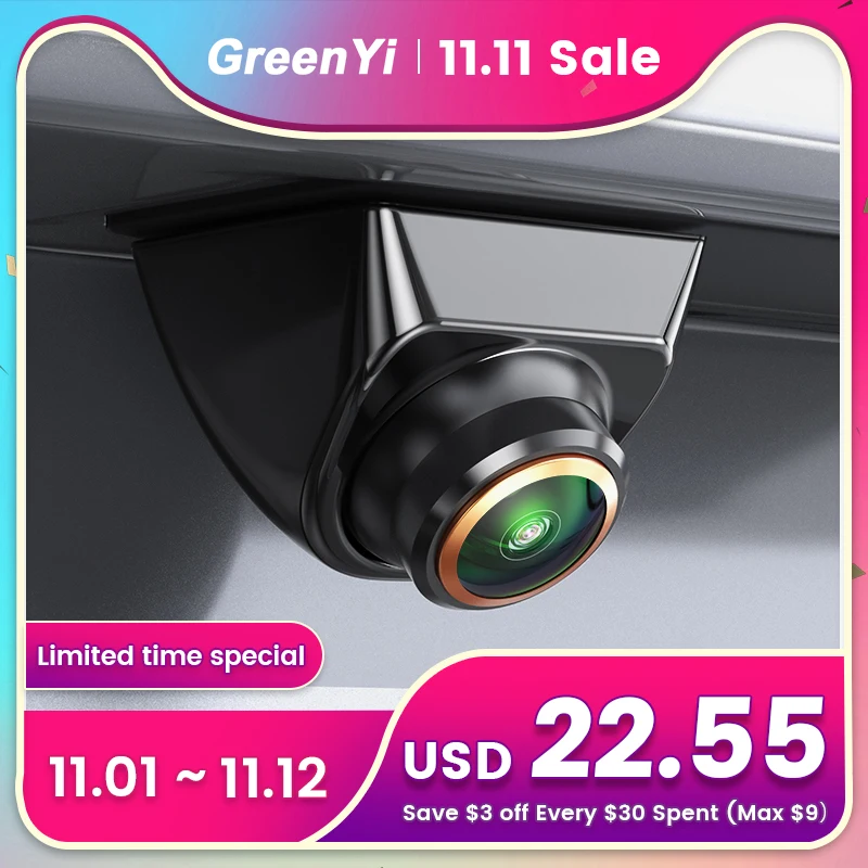 Greenyi Ahd 1920x1080p Car Rear View Camera 170° Fisheye Golden Lens ...