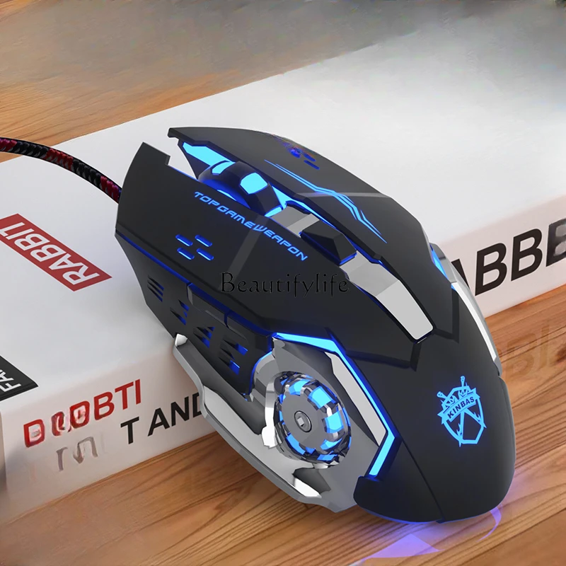 

Mechanical Game Dedicated E-Sports Wired Mouse Computer Mute Chicken Silent