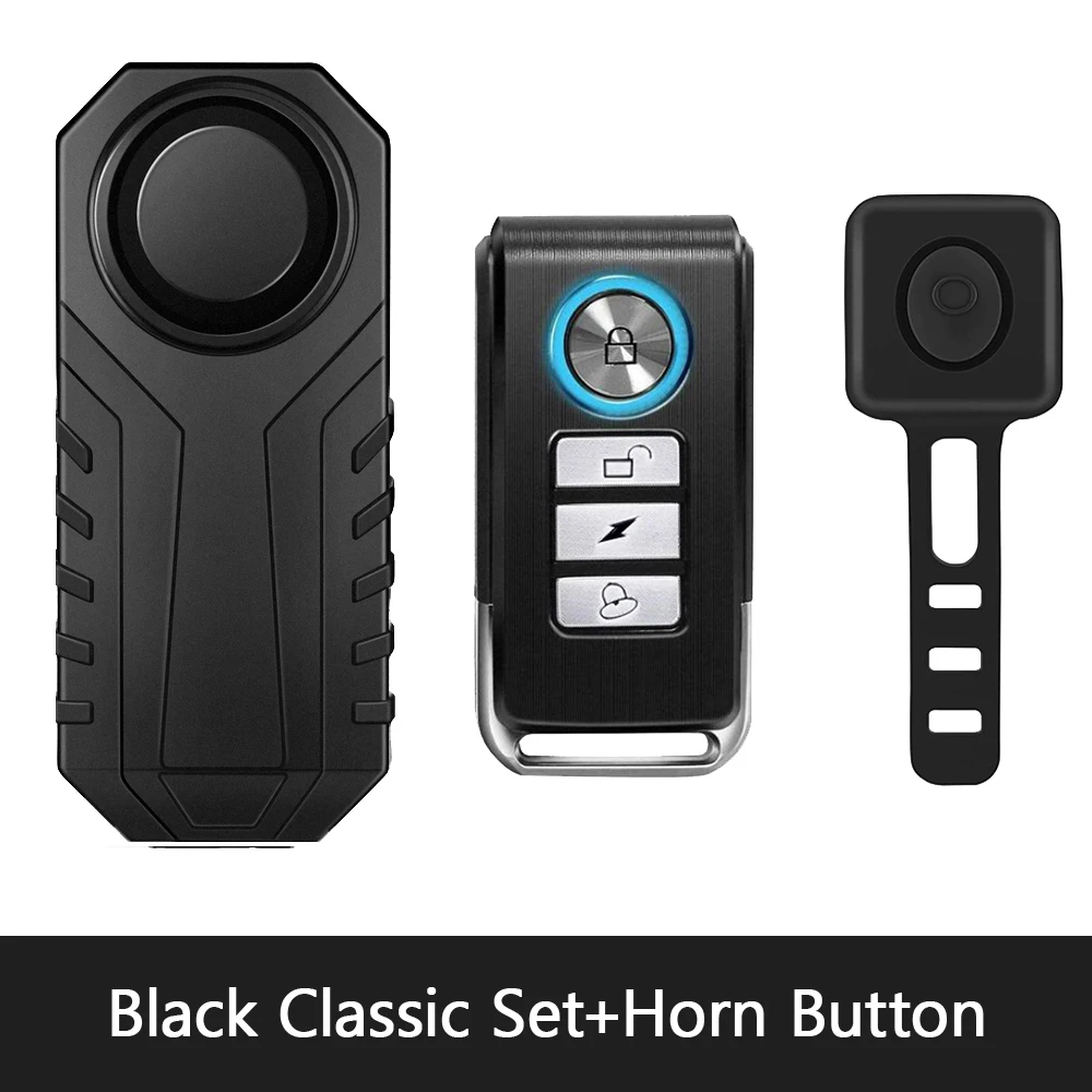 Motorcycle and Bicycle Anti-Theft Wireless Alarm System with Remote Control and Waterproof Design, 113dB Security Alert