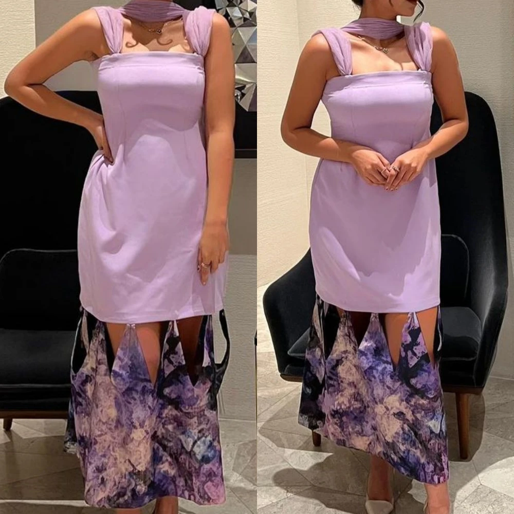 

Fashion high quality Halter A-line Anke length Prom Dresses Vertically Taffeta Evening Dresses vestidos longos para eventos