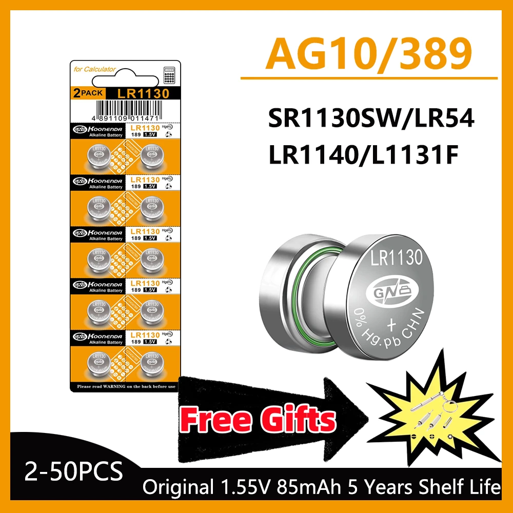 AG10-LR1130-Batteries-389A-LR1130-LR54-L1131-SR1130-1-55v-High-Capacity ...
