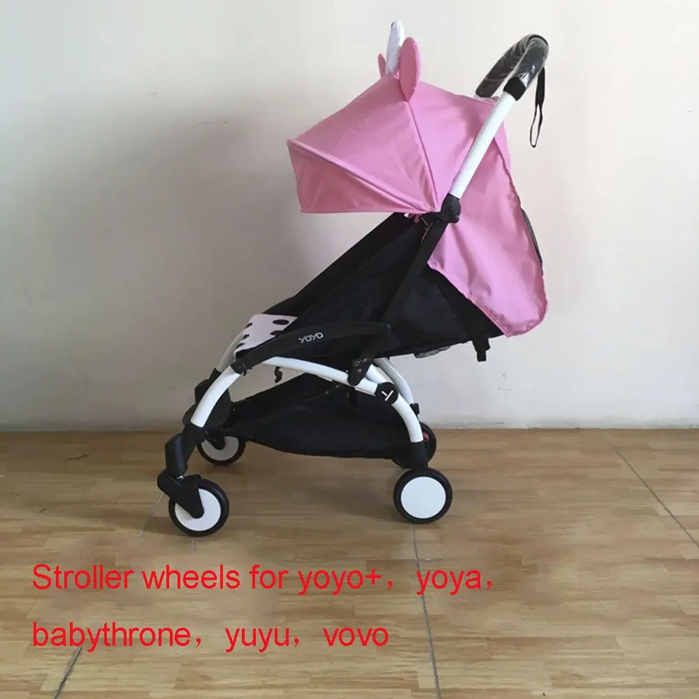 With Tools Front Rear Wheels Stroller Accessories Wheel Axle  Accessories Screw Clip Type Stroller Wheels PU Tyre Side Cover