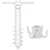 3/5 Spin Inserts Spiral Umbrella Plug with Hook Spike Auger Keep Holder Windproof Sunshade Bracket Equipment for Sand Soil Grass 2