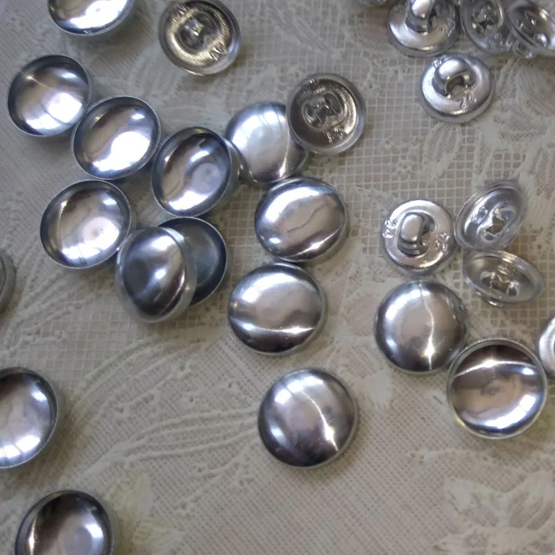 500pcs 16L 0.9cm 18L 20L 24L 30L 32L 36L 40L DIY handmade Fabric Button Bread Shape Round Fabric Covered Cloth Button Metal Back 3
