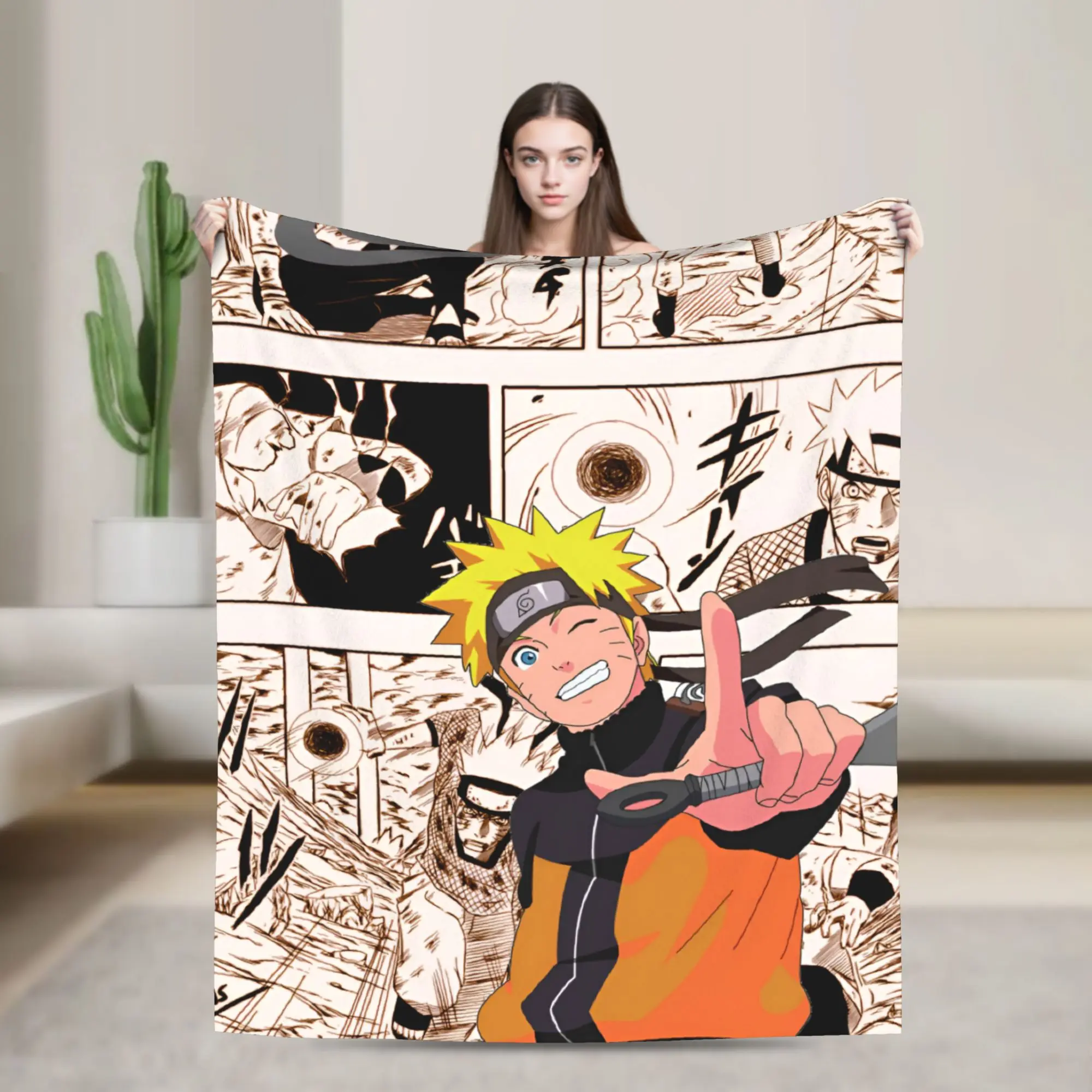 Luxurious Naruto Inspired Soft Fleece Blanket - Warm Flannel Manga Throw