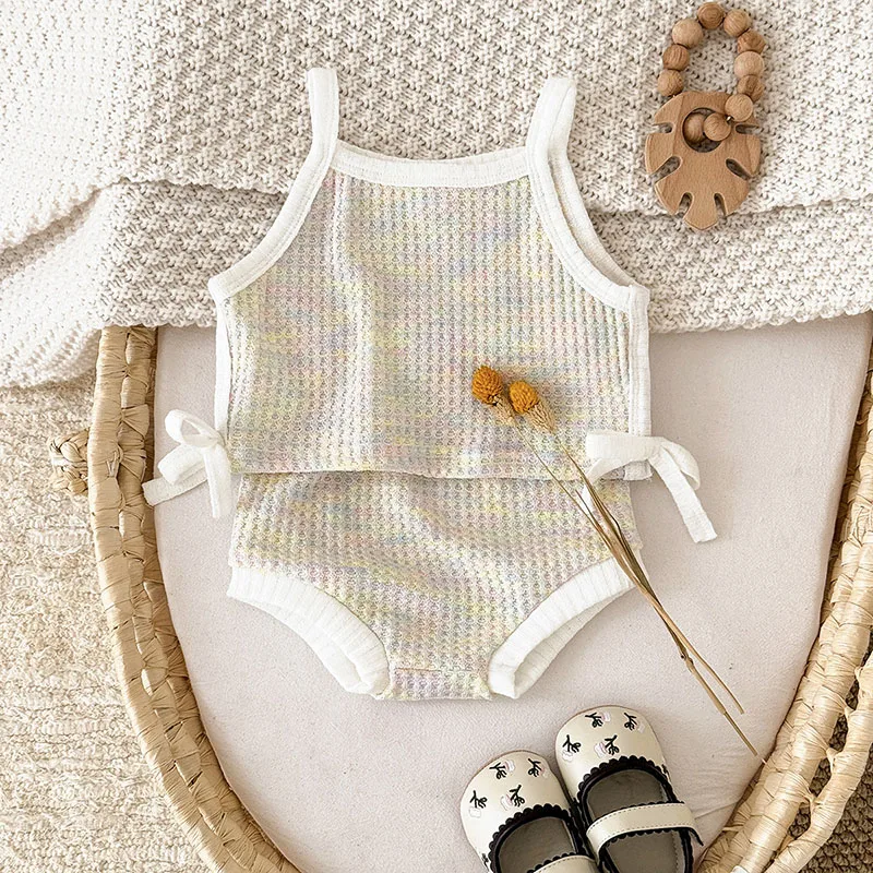 Cute Summer Baby Girls Halter Tops Bloomer Set