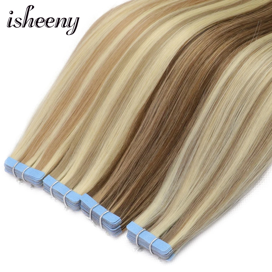 isheeny-25g-human-hair-tape-extensions-14-18-22-real-remy-in-piano-color-skin-weft-invisible-tape-hair-20pcs