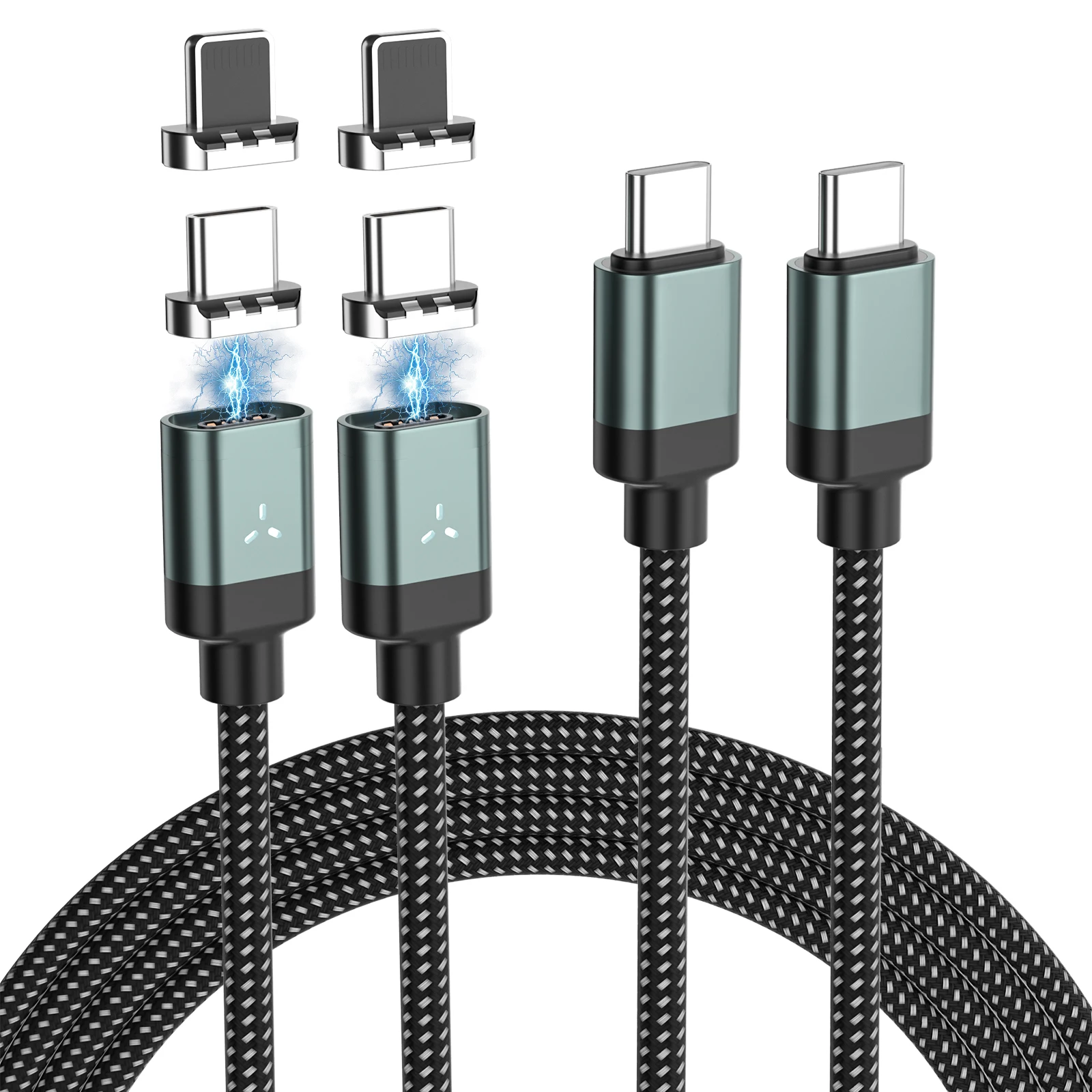 

Магнитный зарядный кабель, кабель USB Type-C для iphone 15, 15 Pro Max, Xiaomi, быстрая зарядка, 60 Вт