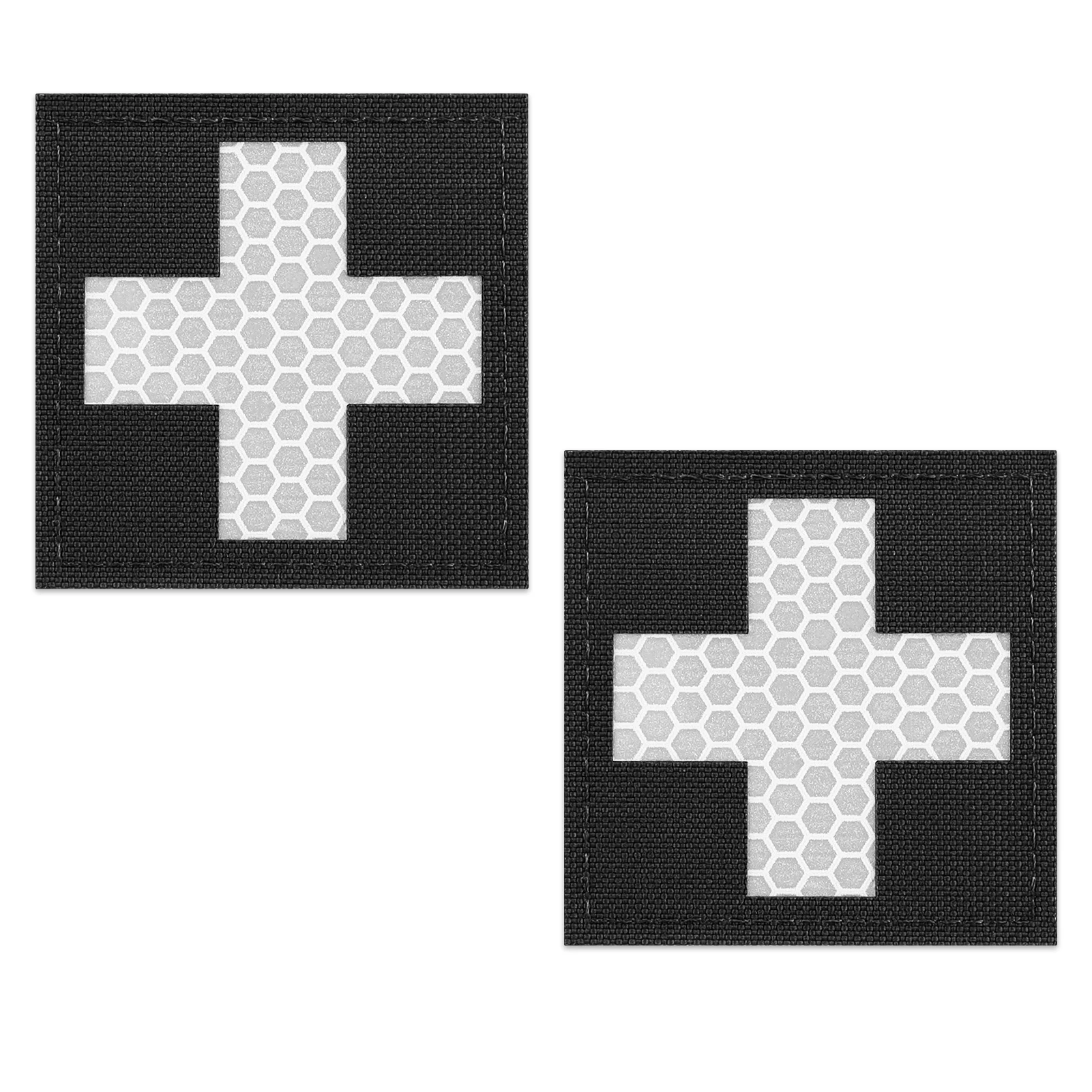 KRYDEX 2PCS Taktische Medizinische Kreuz Patches Erste Hilfe MED Abzeichen Notfall IFAK Trauma Reflektierende Patch 5X5CM für Jagd Ausrüstung – Detail 8
