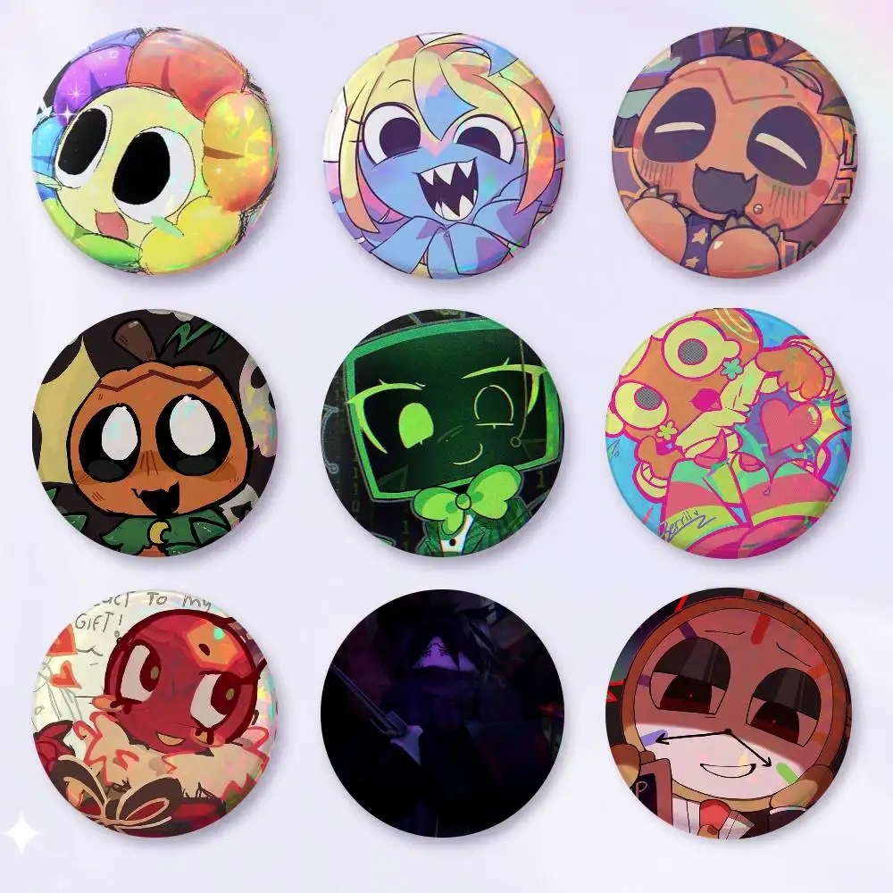 Colorful Cartoon Round Brooches - Fun Accessories & Jewelry Badge Gifts