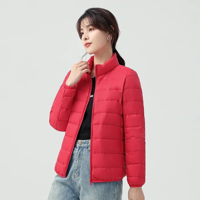 Winter Fluffy Women's Portable Down Jacket  Outdoor Windproof and Versatile Jacket Casual Women's Slim Fit Warm Jacket