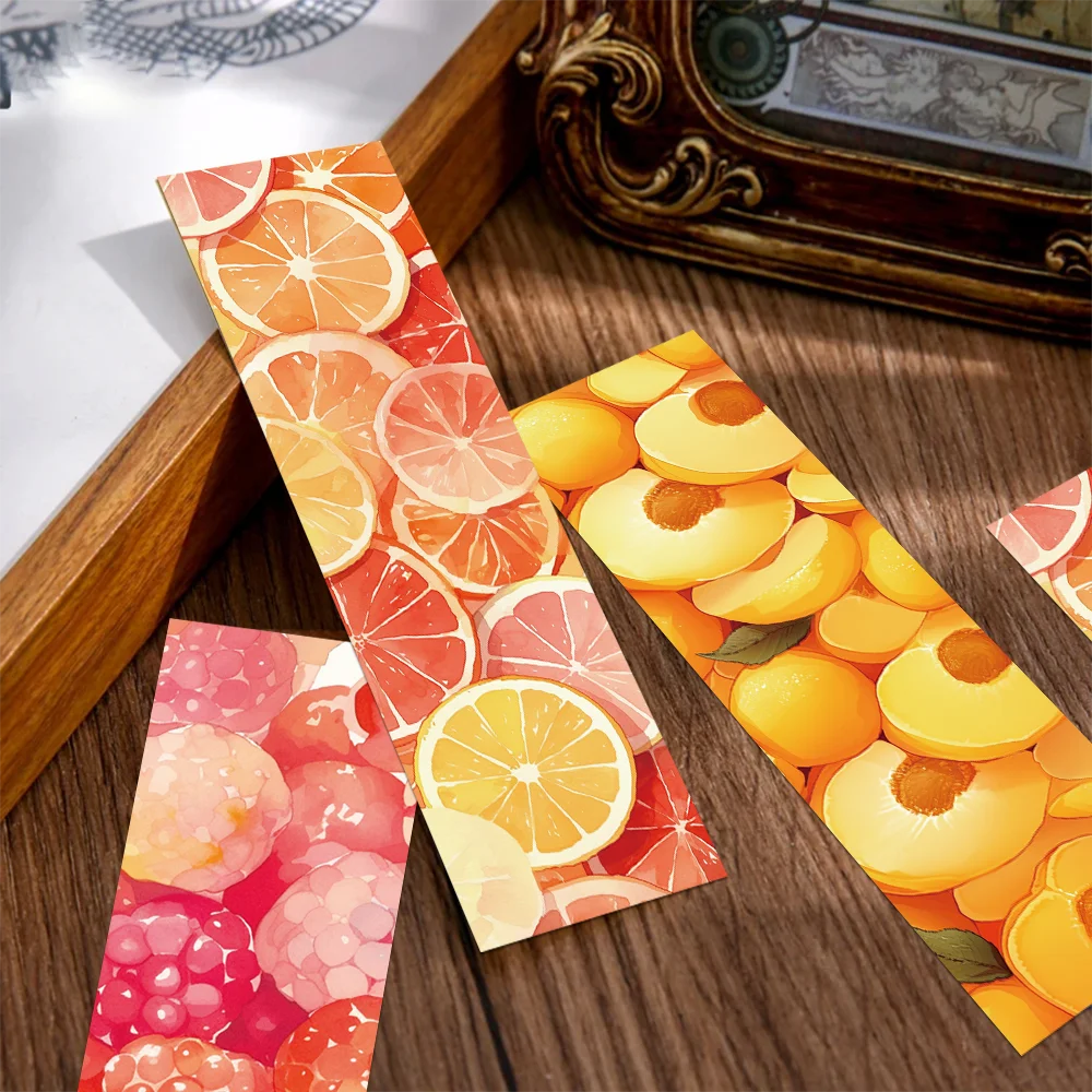 30pcs colorful fruit bookmarks Reading pages Books Labeling paper cards Students creative gifts Page Labeling bookmarks