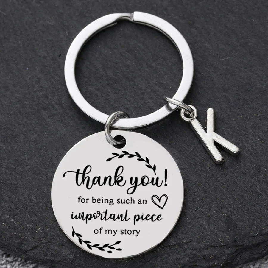 Elegant Stainless Steel 'Thank You' Keychain - Thoughtful Gift