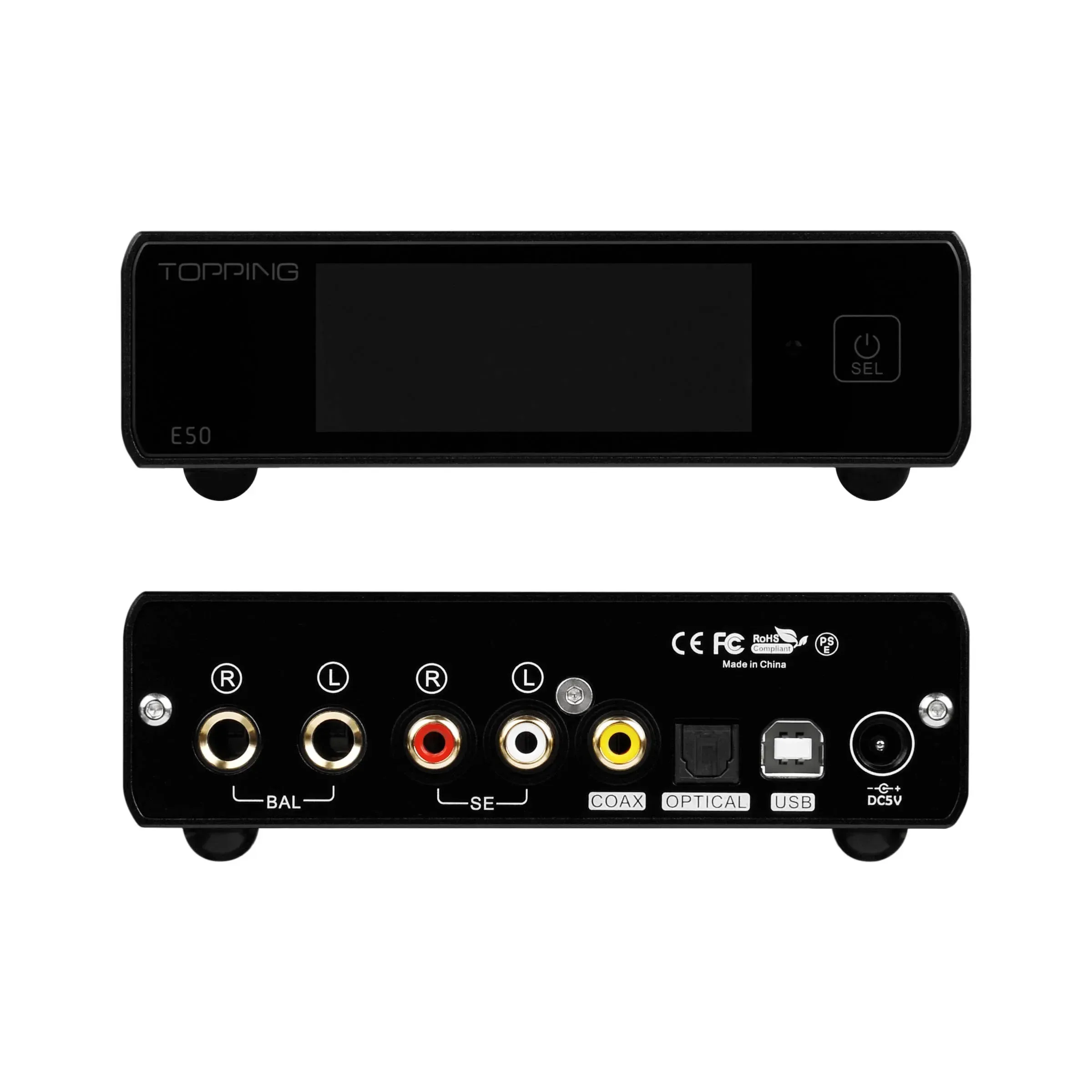 TOPPING E50 MQA Decoder ES9068AS DAC Chip XMOS XU216 32Bit/768kHz DSD512 HIFI DAC with Remote Control